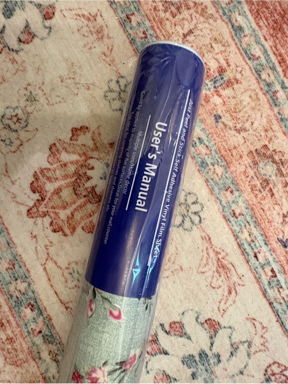 Floral Peel & Stick Vinyl Wallpaper Roll - Blue Label